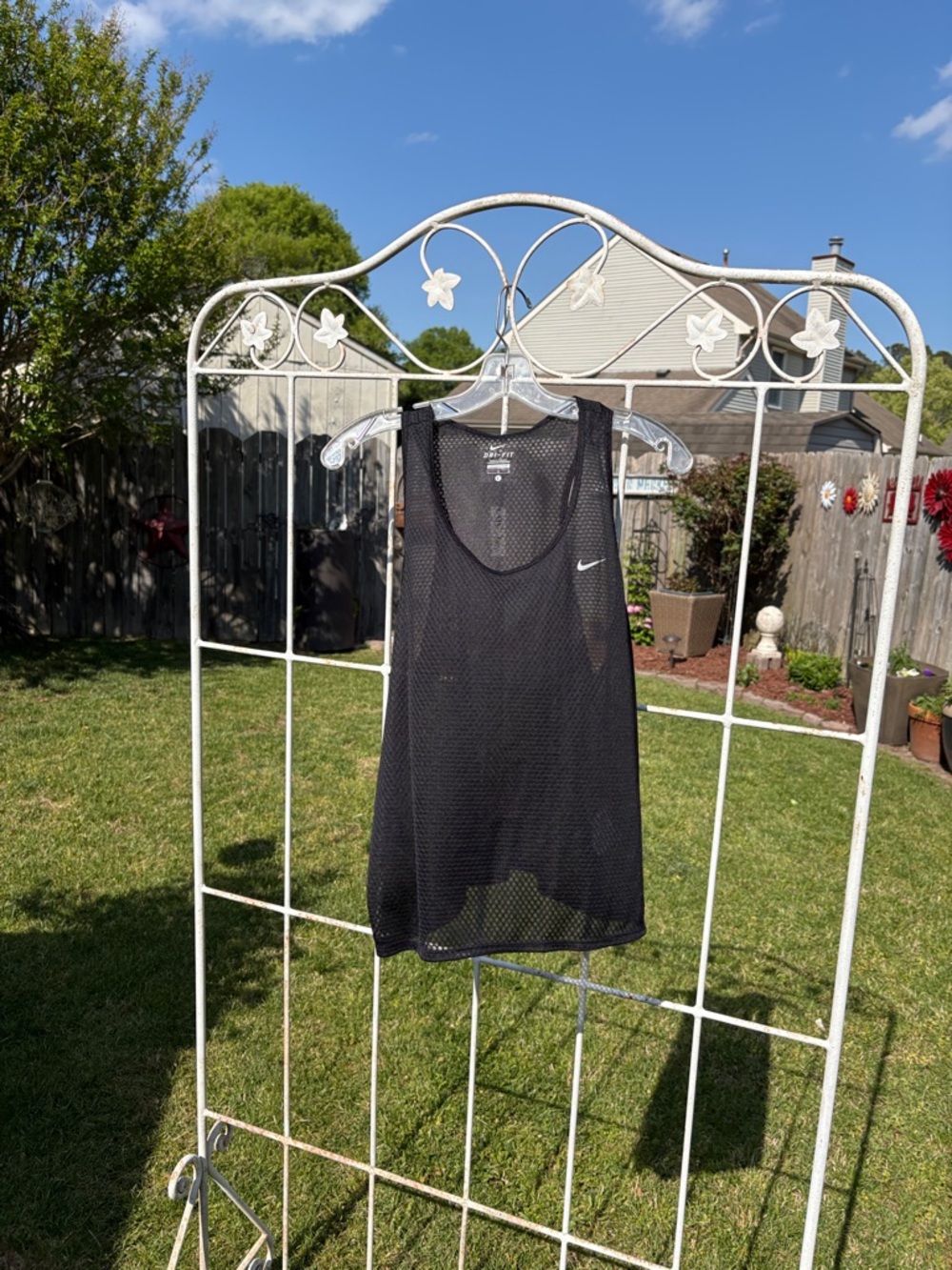 Nike Black Sleeveless Mesh Athletic Tank
